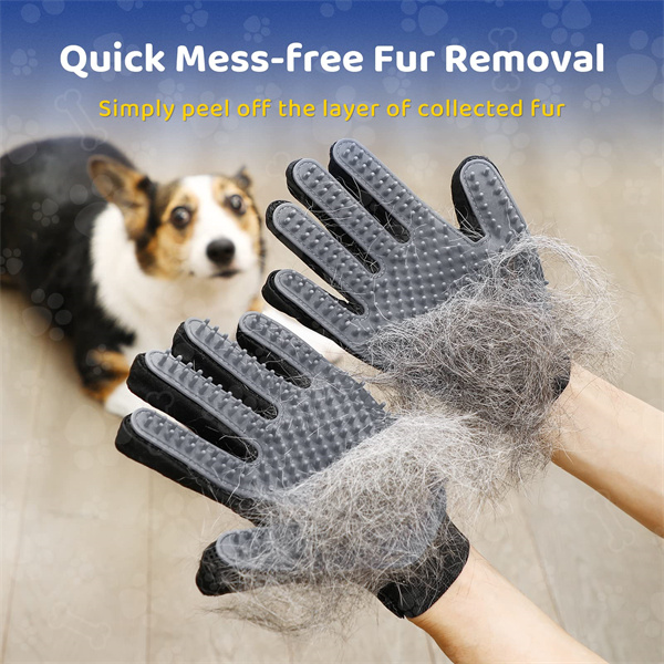Pet Grooming Gloves Cat Brushes Gloves (2)