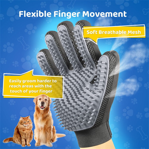 Pet Grooming Gloves Cat Brushes Gloves (4)